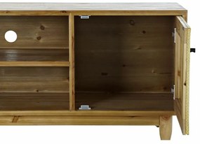 Τηλεόραση DKD Home Decor Καφέ 140 x 38 x 53 cm Έλατο Φυσικό ρατάν