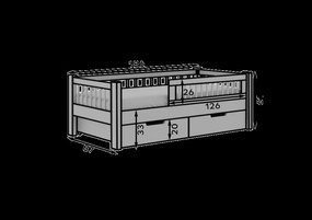 Παιδικό κρεβάτι Blossom-Leuko-80 x 180