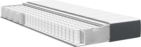 vidaXL Στρώμα Κρεβατιού με στρώμα Γκρι 90 x 190 cm ύφασμα