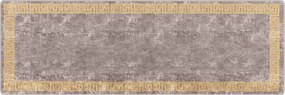 vidaXL Χαλί Runner MARSA Γκρι και Χρυσό 100 x 300 cm Πολυέστερ και PVC