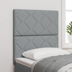 vidaXL LED Κεφαλύρι Διάταξη Διαμαντιών Ανοιχτό Γκρι 80 εκ Ταπετσαρισμένο