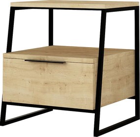 Κομοδίνο Pal Megapap χρώμα sapphire oak 45x40x50εκ.