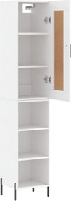 vidaXL Ντουλάπι Λευκό 34,5 x 34 x 180 εκ. από Επεξεργασμένο Ξύλο