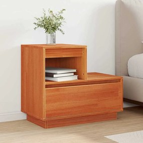 vidaXL Κομοδίνο Καφέ κεριού 60 x 34 x 51 εκ. Μασίφ ξύλο πεύκου