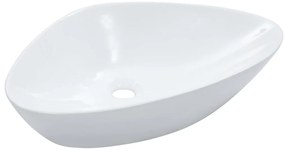 vidaXL Νιπτήρας Λευκός 58,5 x 39 x 14 εκ. Κεραμικός