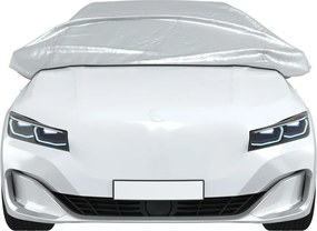 vidaXL Ημικουκούλα Αυτοκινήτου με Γάντζους Ασημί M PEVA