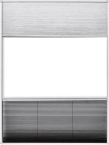 vidaXL Σήτα Παραθύρου Πλισέ με Σκίαστρο 60 x 80 εκ. Αλουμινίου
