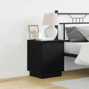 vidaXL Κομοδίνο με 2 pcs Μαύρο 39 x 34.5 x 50 εκ. Επεξεργασμένο ξύλο