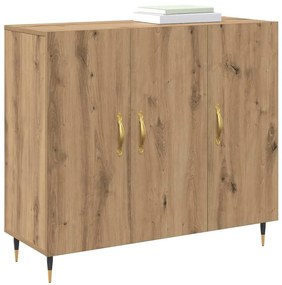 vidaXL Πλαϊνό γραφείο Καφέ 90 x 34 x 80 εκ. Επεξεργασμένο ξύλο