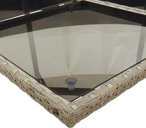 vidaXL Σετ Τραπεζαρίας Κήπου 5 τεμ. Γκρι Συνθ. Ρατάν με Μαξιλάρια