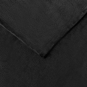 vidaXL Κουβέρτα Μαύρο 150 x 200 cm Μαλλί