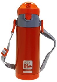 Ecolife Θερμός Παιδικός Kids Thermos Red 400ml Κόκκινο 33-BO-2997