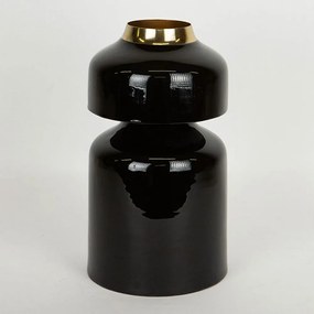 Βάζο Μεταλλικό 752-22026 17x17x30cm Black-Gold Estheti Home Μέταλλο