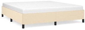 vidaXL Σκελετός Κρεβατιού Χωρίς Στρώμα Κρεμ 180x200 εκ. Υφασμάτινο