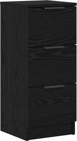 vidaXL Πλαϊνό γραφείο με συρτάρι 3 pcs Μαύρη Οξυά Επεξεργασμένο ξύλο