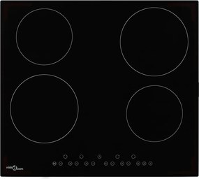 vidaXL Εστία Κεραμική με 4 Εστίες και Πλήκτρα Αφής 6000 W