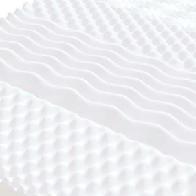 vidaXL Στρώμα Αφρού 7 Ζωνών Σκληρότητα 20 ILD Λευκό 90 x 210 εκ.