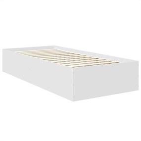 vidaXL Σκελετός Κρεβατιού Λευκό 100 x 200 cm Επεξεργασμένο ξύλο