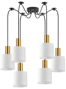 Φωτιστικό Οροφής Πολύφωτο Homelighting 77-8597 Gold/White