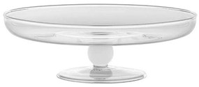 Τουρτιέρα Με Πόδι Bilia BA02101 14x4,5cm White-Clear Zafferano Glass