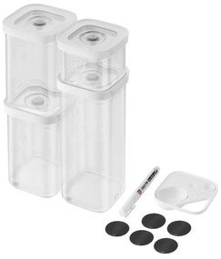 Δοχείο Τροφίμων Cube Fresh &amp; Save S (Σετ 6Τμχ) 1025971 Clear-White Zwilling Συνθετικό Υλικό