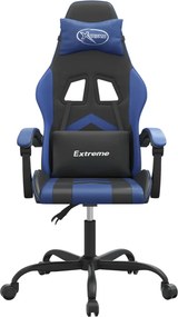 vidaXL Καρέκλα Gaming Μαύρο/Μπλε από Συνθετικό Δέρμα