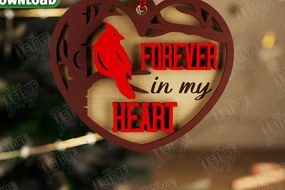 Σετ των 3 Intra απο ξύλο plywood 3mm-4mm πάχος Χριστουγεννιάτικο στολίδι Cardinal Memorial|CNC Δίασταση 8x8 cm INTRAFABR-107885910