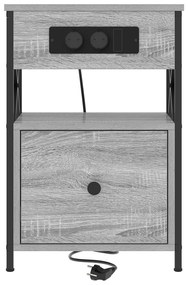 vidaXL Κομοδίνο Γκρι sonoma 40 x 31 x 60 εκ. Επεξεργασμένο ξύλο