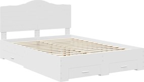 vidaXL Σκελετός Κρεβατιού Λευκό 140 x 200 cm Επεξεργασμένο ξύλο