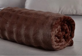 Κουβέρτα Fleece Μονή (160x220) Whitegg KB158 Καφέ