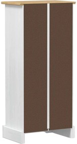 vidaXL Βιβλιοθήκη Λευκό 46 x 29 x 100 εκ. Στερεά ξυλεία πεύκου