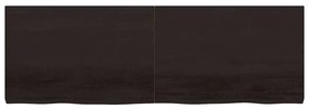 vidaXL Ράφι Τοίχου Σκούρο Καφέ 180x60x(2-6) εκ. Επεξ. Μασίφ Ξύλο Δρυός