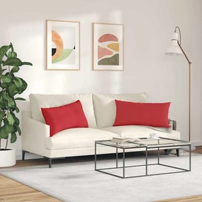 vidaXL Μαξιλάρι Καναπέ 2 pcs Κόκκινο 80 x 40 cm ύφασμα