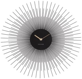 Ρολόι Τοίχου KA5818BK Peony Large D.60cm Black Karlsson Metal
