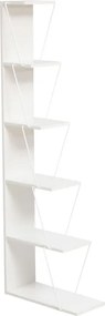 Βιβλιοθήκη mini Tars pakoworld λευκό 100x22x150εκ