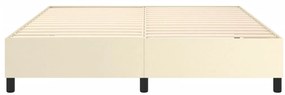 vidaXL Πλαίσιο Κρεβατιού Κρεμ 180x200 εκ. από Συνθετικό Δέρμα