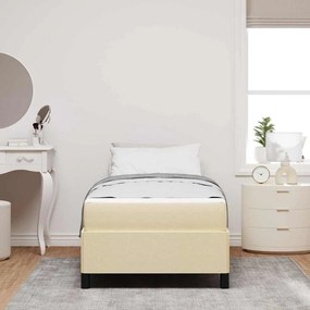 vidaXL Κρεβάτι με ελατήρια Κρεμ 80 x 200 cm ύφασμα