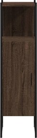 vidaXL Ντουλάπι Μπάνιου Καφέ Δρυς 33x33x120,5 εκ. Επεξεργ. Ξύλο