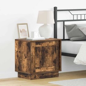 vidaXL Κομοδίνο 2 τμχ. Καπνιστό Δρύς 44 x 34,5 x 45 εκ