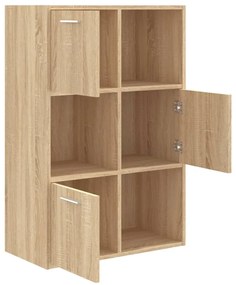vidaXL Ραφιέρα με Ντουλάπια Sonoma Δρυς 60 x 29,5 x 90 εκ. Επεξ. Ξύλο