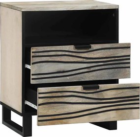 vidaXL Κομοδίνο Λευκό 50 x 33 x 62 εκ. Επεξεργασμένο Ξύλο
