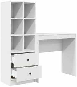 vidaXL Γραφείο με αποθηκευτικό χώρο 2 pcs Λευκό 80 x 40 x 76 εκ.