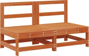 vidaXL Σετ Ξαπλώστρας Κήπου 8 pcs Κερωμένο Καφέ Στερεό πεύκο