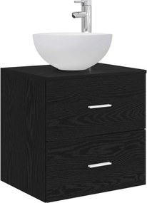 vidaXL Σετ Επίπλων Μπάνιου 4 pcs Μαύρη Δρυς