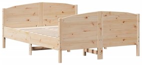 vidaXL Σκελετός Κρεβατιού Χωρίς Στρώμα 150x200 εκ Μασίφ Ξύλο Πεύκου