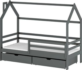 Κρεβάτι Σπιτάκι Montessori - LILA 90x180 graphite