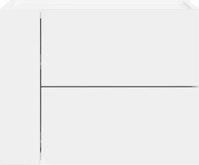 vidaXL Κομοδίνο Επιτοίχιο Λευκά 45x30x35 εκ.