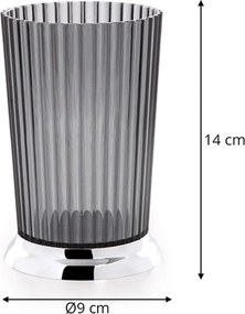 Stewehome Διαφανής μαύρη θήκη οδοντόβουρτσας Πολύχρωμο 9x14 cm
