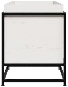 vidaXL Ζαρντινιέρα Λευκή. 80x40x50 εκ από Μασίφ Ξύλο Πεύκου