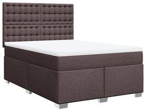 ΚΡΕΒΑΤΙ BOXSPRING ΜΕ ΣΤΡΩΜΑ ΣΚΟΥΡΟ ΚΑΦΕ 140X200 ΕΚ ΥΦΑΣΜΑΤΙΝΟ 3290528